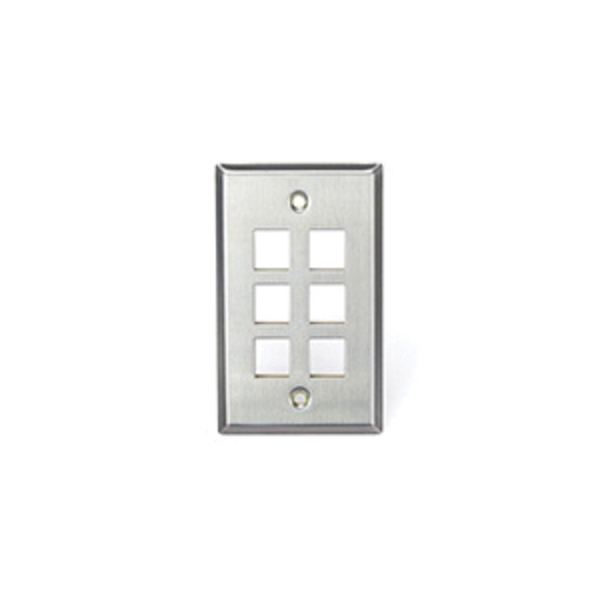 Leviton Number of Gangs: 1 302 Stainless Steel, Brushed Finish, Silver 43080-1S6